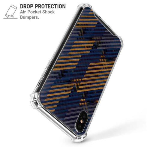 Retro Fall Pattern iPhone XS Max Clear Case